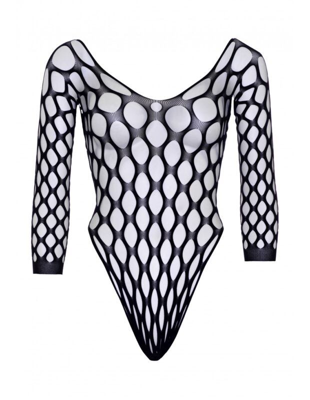 Holes bodysuit with sleeves