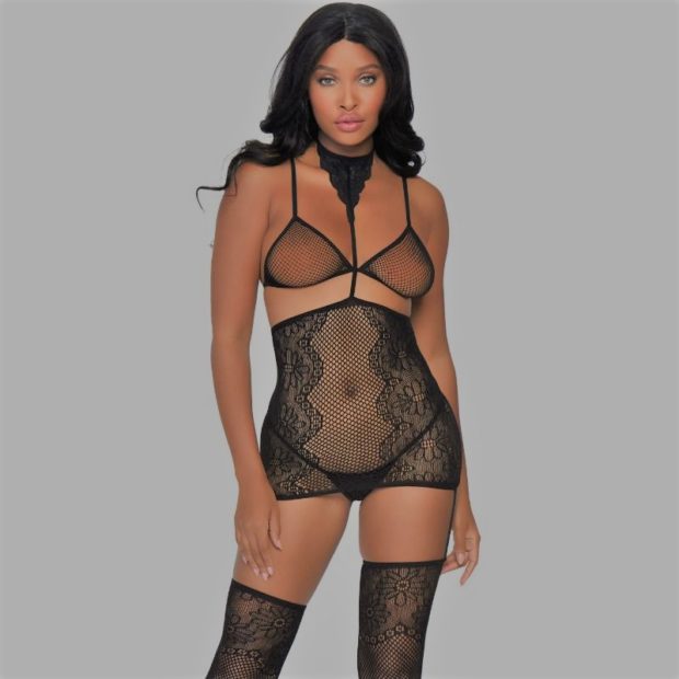 BODYSTOCKING DE ENCAJES T.U