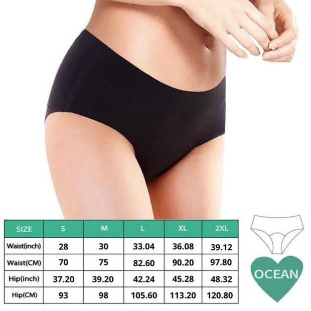 Braguitas menstruales Ocean absorción fuerte